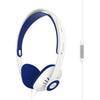 Koss KPH30iCL On-Ear Headphones, in-Line Microphone and Touch Remote Control, D-Profile Design, Wired with 3.5mm Plug (Clear) - White/Blue