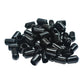 50pcs Vinyl Flexible End Caps, Rubber End Caps, Black Bolt Screw Thread Protector Safety Cover (13/64 Inch 5 mm)