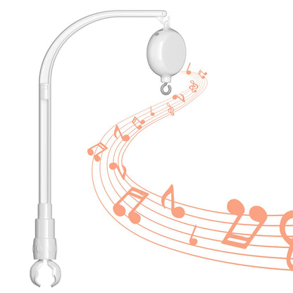 FEISIKE Crib Mobile Motor, Baby Music Box Spinner with 3 Modes（Spin Only, Music Only, Spin & Music 0-100 Volume Control,35 Lullabies,Portable Sound Machine,Auto-Off 30 Minutes, Battery Operated