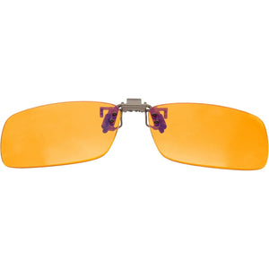 BRADDELL UV Blue Light Blocking Clip-on Amber Fit over Glasses for Driving Car Headlight Glare and Light Sensitivity
