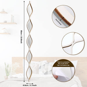 Buy now Amyhill Set of 3 Teardrop Mirror Wall Decor 23.6 x 2.7 x 0.2 Inches Rustic Farmhouse Decorative Long Mirror Creative Boho Art Decor for The Living Room Bathroom Bedroom Entryway (White) at indiglob india