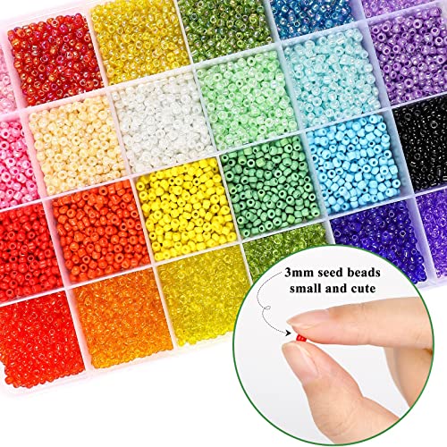 Buy now DICOBD Bracelet Making Kit, 12000pcs 3mm 24 Color Glass Seed Beads Kit, Friendship Bracelet Kit with Black Letters, DIY Jewelry Making Supplies for Kids, Girls, Beginners, Birthday Gift at indiglob india