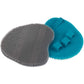 2 Pack Soft Silicone Shower Brush, Body & Face & Short Hair Wash, Bath Exfoliating Skin Massage Scrubber, Dry Skin Brushing Glove Loofah, Fit for Sensitive and All Kinds of Skin (Blue+Gray)