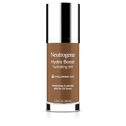 Neutrogena Hydro Boost Hydrating Tint Foundation Makeup for Dry Skin, with Hyaluronic Acid, Lightweight Oil-Free Water Gel, Non-Comedogenic, 30 Buff Color, 1.0 fl. oz