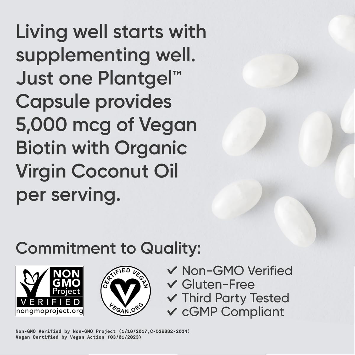 Buy now Sports Research® Biotin 5,000mcg with Organic Coconut Oil - Biotin (Vitamin B7) for Healthy Skin and Hair Support* - for Women and Men - Vegan, Non-GMO, Gluten & Soy-Free - 120 Veggie Softgels at indiglob india