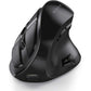 seenda Ergonomic Mouse, Wireless Vertical Mouse - Rechargeable Optical Mice for Multi-Purpose (Bluetooth 5.0 + Bluetooth 3.0 + USB Connection) Compatible Apple Mac and Windows Computers - Black