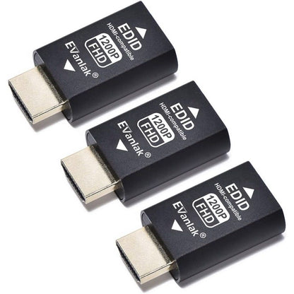 EVanlak Hdmi Edid Emulator Passthrough 3rd Generrtion Premium Aluminum Eliminated Emulator Adapter Work with Mac Thunderbolt to HDMI Switches/Extender/AV Receiver/Video Splitters 1080-3840x2160@60H