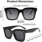FEISEDY Vintage Women Butterfly Sunglasses Designer Luxury Square Gradient Sun Glasses Shades B2486