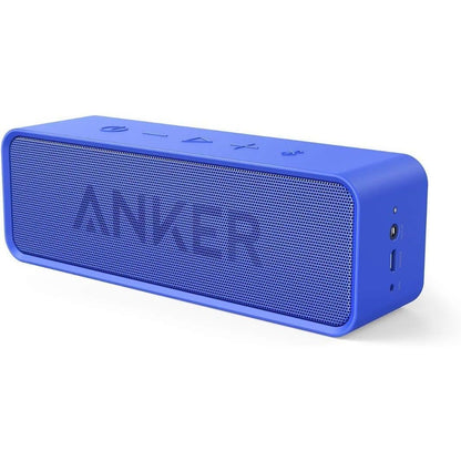 Anker Soundcore Upgraded Bluetooth Speaker with IPX5 Waterproof, Stereo Sound, 24H Playtime, Portable Wireless Speaker for iPhone, Samsung and More (Black)
