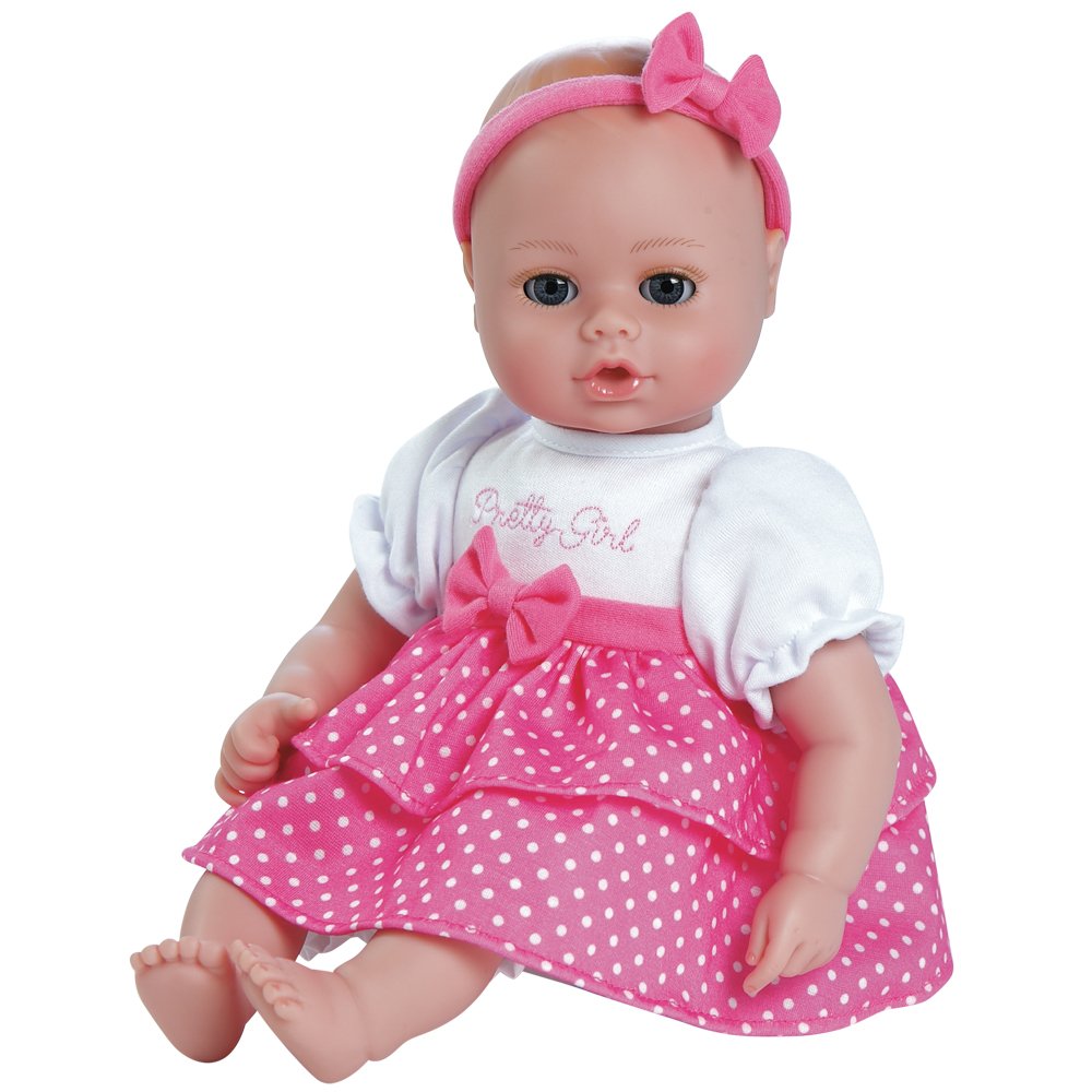 Buy now ADORA Playtime Baby Pretty Girl Vinyl 13 Girl Weighted Washable Cuddly Snuggle Soft Toy Play Doll Gift Set with Open/Close Eyes for Children 1+ Includes Bottle at indiglob india