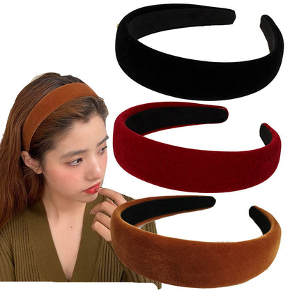 Velvet Wide Headbands for Women Soft Head Bands Diademas Para Mujer De Moda Hairbands for Women Girls Fashion No Slip Headband Hairbands Hair Accessories