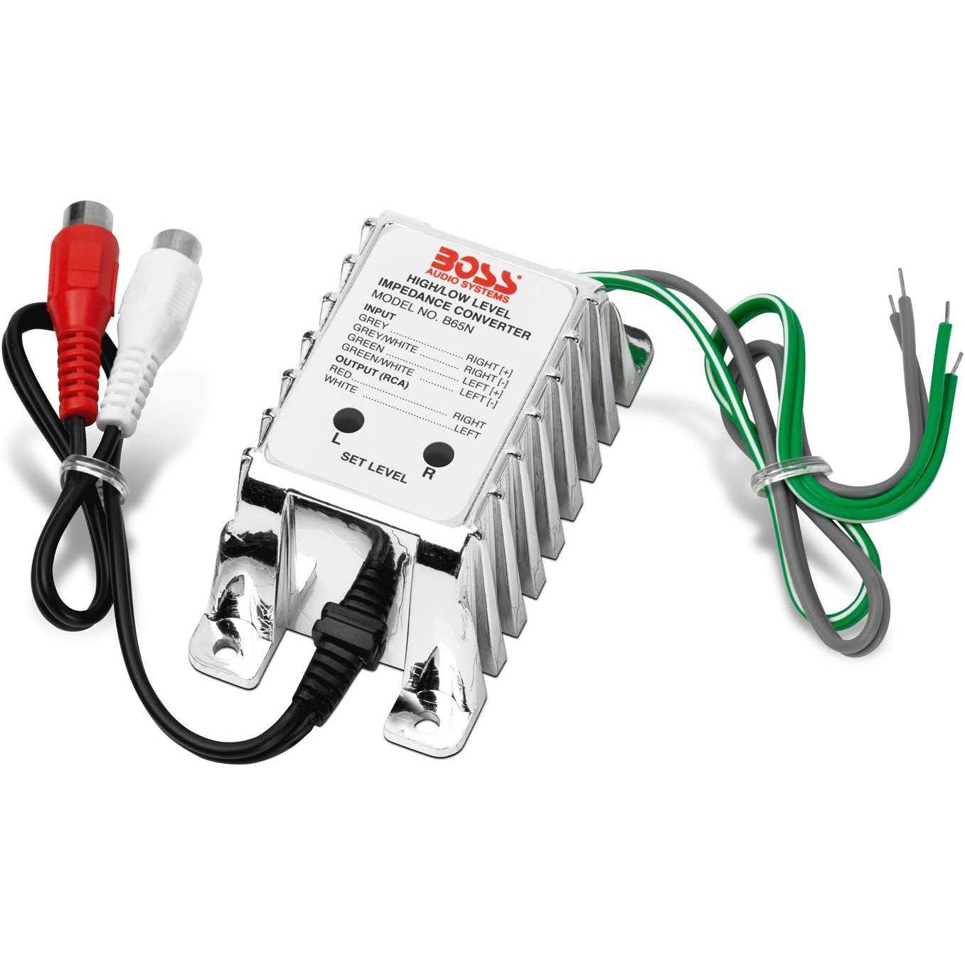 BOSS Audio Systems B65N High Level to RCA Converter for Car Sound Systems - Ground Loop Isolator for Crossover Stereo Equalizer Amplifier Subwoofer - My Store