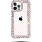 Bonitec Compatible with iPhone 13 Pro Max Case for Women Girls 3D Glitter Sparkle Bling Case Luxury Shiny Cute Crystal Charms Rhinestone Diamond Bumper Clear Protective Cases Cover Clear