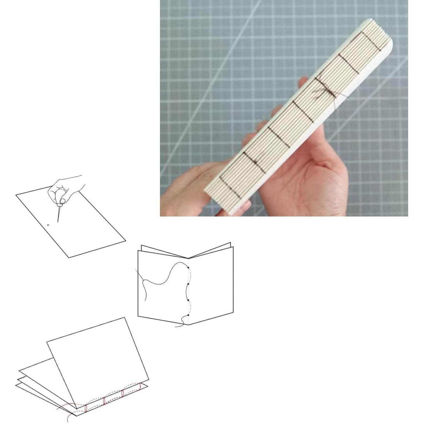 Bookbinding Kit - KOOTIKO Bookbinding Supplies, Hand Book Binding Starter Tools Set with Real Bone Folder,Paper Awl, Large-Eye Needles, Glue Brush, Wax Thread for Handmade DIY Books - My Store