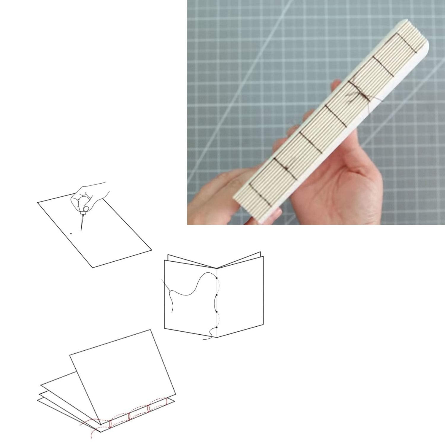 Buy now Bookbinding Kit - KOOTIKO Bookbinding Supplies, Hand Book Binding Starter Tools Set with Real Bone Folder,Paper Awl, Large-Eye Needles, Glue Brush, Wax Thread for Handmade DIY Books at indiglob india