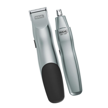 Wahl Groomsman Battery Operated Facial Hair Trimmer for Beard & Mustache Trimming Including Light Detailing and Body Grooming – Model 9906-717V