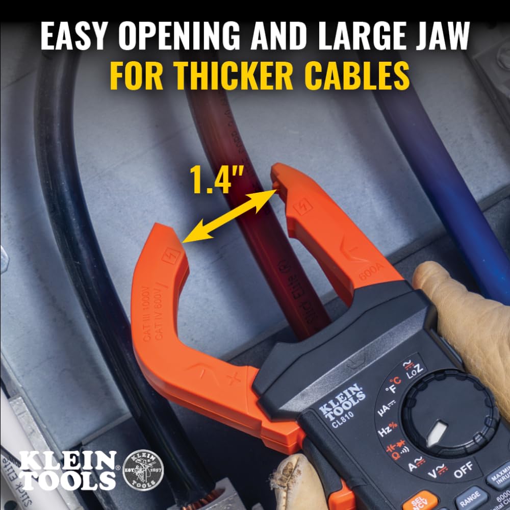 Buy now Klein Tools CL810 Digital Clamp Meter, Auto Ranging TRMS, AC/DC Volt/Current, LoZ, Continuity, Frequency, Capacitance, NCVT, Temp, More 1000V, Flashlight at indiglob india