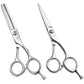 Professional 5.5 Inch Hair Cutting Scissors Hair Thinning Shears Set, Salon Barber Hair Cutting Texturizing Blending Shear for Women Men Adults, Handmade from 440C Japanese Stainless Steel
