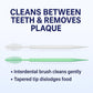 TOPMED ETS Oral Care Dental Brush Teeth Pick Plastic Teeth Floss Toothpick, Interdental Brush (300 Count 1 Box)