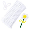 150 Pieces Green Pipe Cleaners Chenille Stem, Pipe Cleaners Chenille Stem, Craft Pipe Cleaners, Art Pipe Cleaners, Pipe Cleaners Bulk for Creative Home Arts and Crafts Project Decoration Supplies - White A