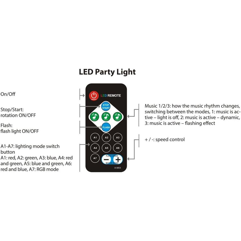 Buy now Party Lights,Sound Activated Magic Disco Lights with Remote Control Mini Disco Ball Dance DJ Lighting 7 Colors Mode RGB Strobe Lights for Party Home Room Kids Xmas Bar Club Show at indiglob india