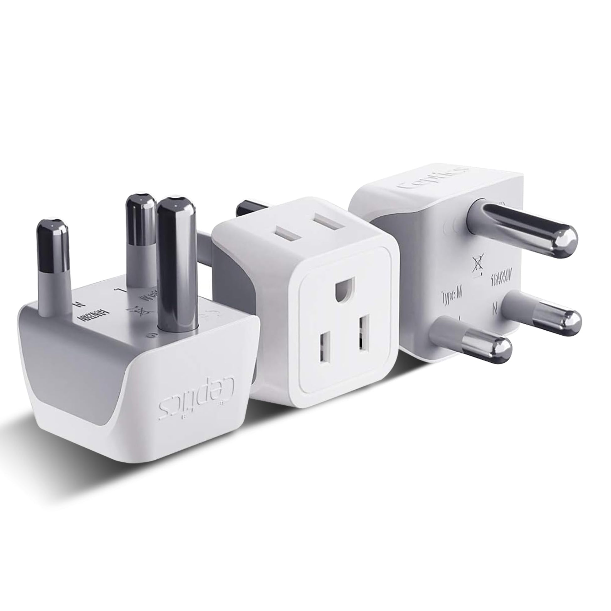 Buy now Ceptics Schuko Germany, France Plug Adapter, Dual Input - Ultra Compact Light Weight - Usa to Russia, South Korea Travel Adaptor Plug - Type E/F (3 Pack) at indiglob india
