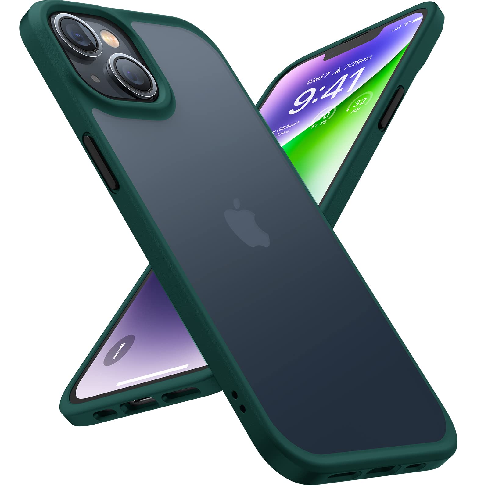 Buy now TORRAS Tough Shockproof for iPhone 13 Pro Case, [Military-Grade Drop Tested] Ultra-Durable Matte Hard PC Back with Soft Silicone Edge Slim Protective for iPhone 13 Pro Phone Case,Translucent Black at indiglob india