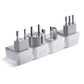 Buy now Ceptics Schuko Germany, France Plug Adapter, Dual Input - Ultra Compact Light Weight - Usa to Russia, South Korea Travel Adaptor Plug - Type E/F (3 Pack) Europe adapter set 4 Pack at indiglob india