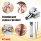 ROYAL [Made in Korea] Nose Hair Trimmer for Men Set, Birdie Set, with Nail Clippers and Tweezers, Manual, Battery-Free, Waterproof, Painless with Twelve Dual-Edged Blades, Patented Mechanism RET-4