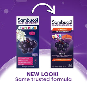 Sambucol Black Elderberry Syrup for Kids - Elderberry Extract Kids, Kids Elderberry Syrup, Black Elderberry for Kids, Kids Immune Support - 4 Fl Oz