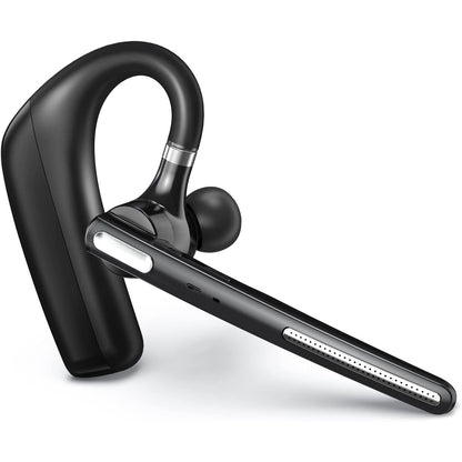Bluetooth Headset - Wireless Headset with Microphone 90 Days Standby/110 Hours Talktime, Bluetooth Earpiece for Cell Phone/PC Tablet/Laptop Computer, Headphones for Trucker/Driver/Business