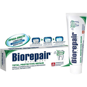 Biorepair:"Total Protective Repair" Toothpaste with microRepair * 2.5 Fluid Ounce (75ml) Tube * [ Italian Import ]