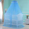 Baby Infant Toddler Bed Dome Cots Mosquito Netting Hanging Bed Net Mosquito Bar Frame Palace-Style Crib Bedding Set (White Mosquito Netting Only, Without Stand) - Blue