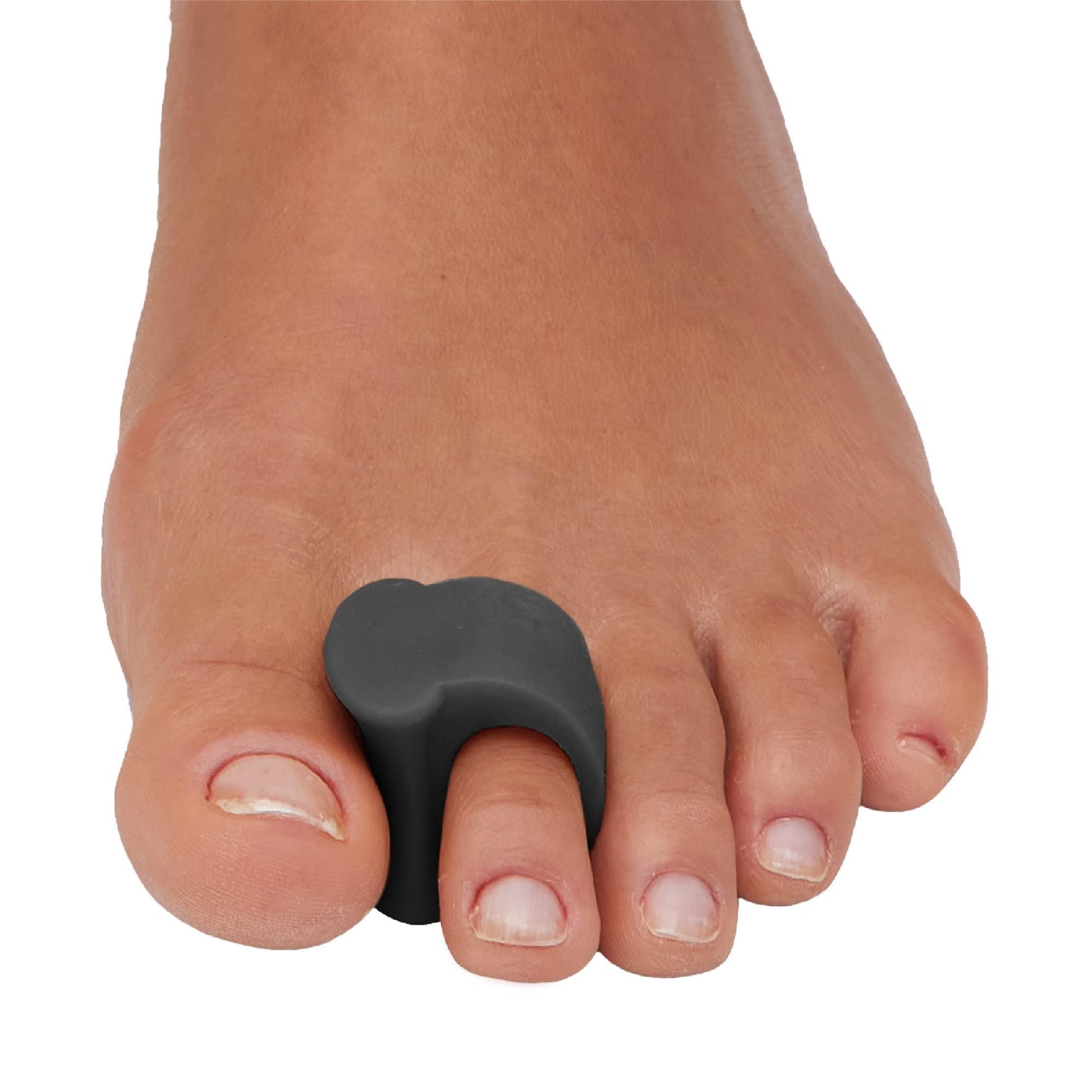 Buy now ZenToes Gel Toe Separators for Overlapping Toes, Bunions, Big Toe Alignment, Corrector and Spacer - 4 Pack (White) Black at indiglob india