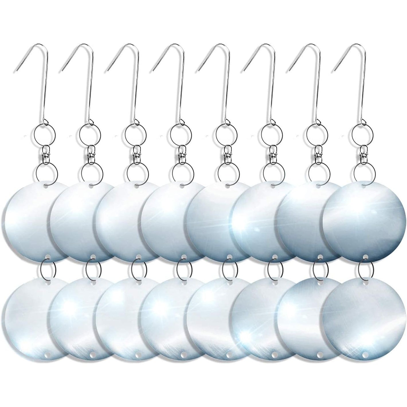 De-Bird Reflective Diverter Discs Bird Deterrents for Outside - 8-Pack, Silver Acrylic, Garden Style - Easy to Install with Swivel Action, Reflective Shine & Humane Bird Repellent Devices Outdoor