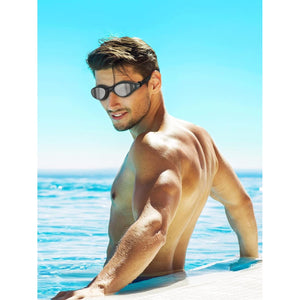 Unisex-Adult Swim Goggles, Polarized Goggles Swimming Men Women, Anti-fog Leak-proof Clear Vision Underwater