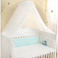 Baby Infant Toddler Bed Dome Cots Mosquito Netting Hanging Bed Net Mosquito Bar Frame Palace-Style Crib Bedding Set (White Mosquito Netting Only, Without Stand)