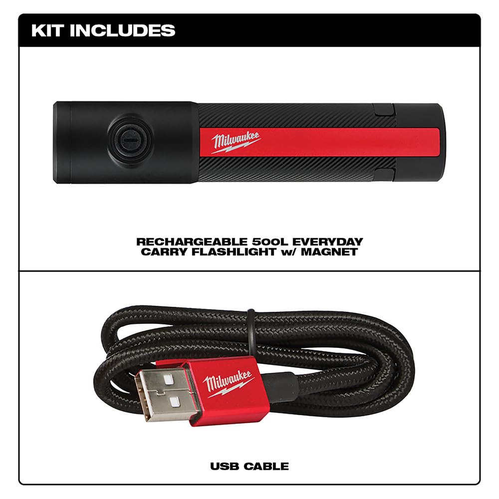 Buy now Milwaukee Electric - 500L Everyday Carry Flashlight W/Magnet Recharge at indiglob india