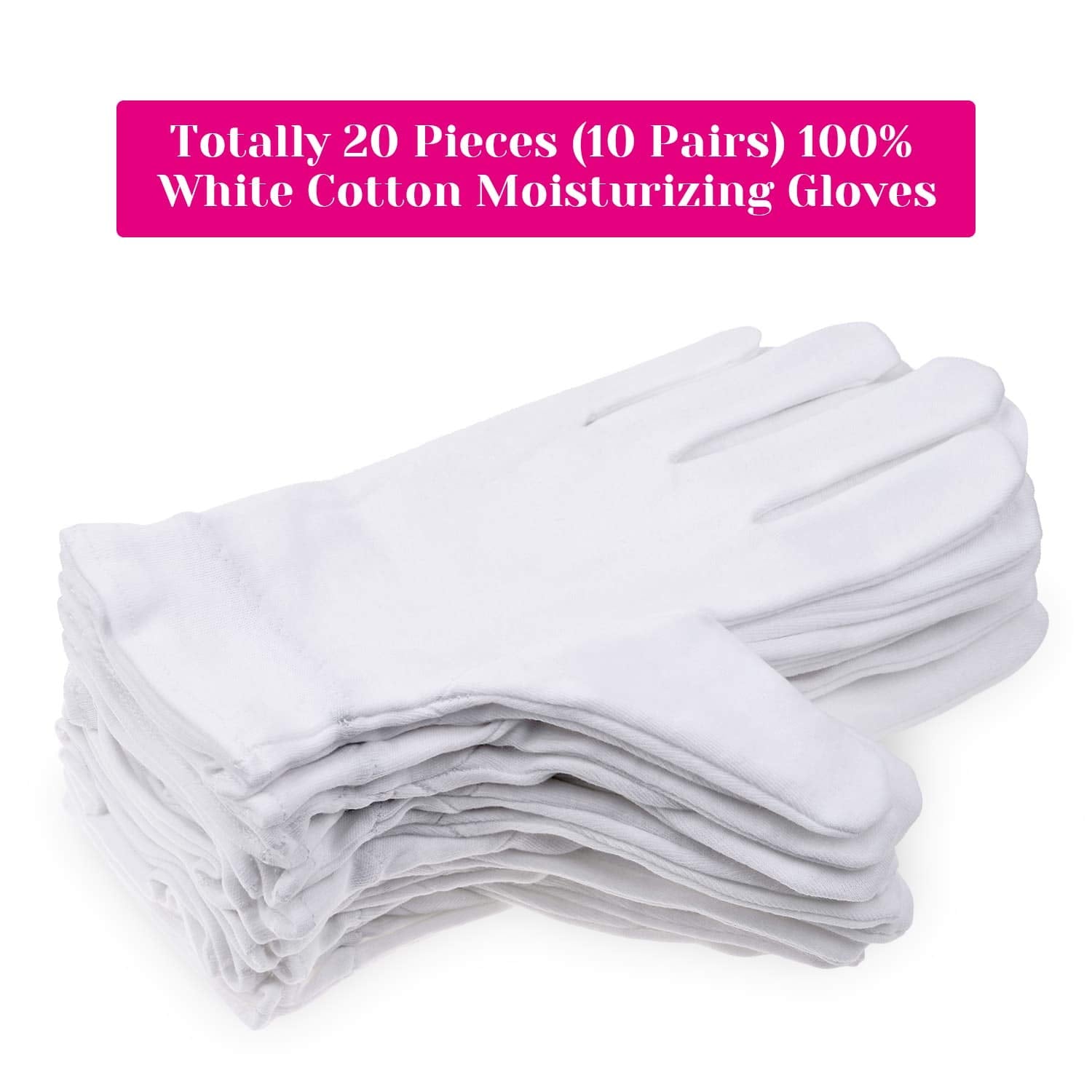 Buy now 100 Percent Cotton Gloves for Dry Hands Eczema, Selizo 10 Pairs White Cotton Gloves for Women Dry Hands Moisturizing Cosmetic Sensitive Irritated Skin Spa at indiglob india