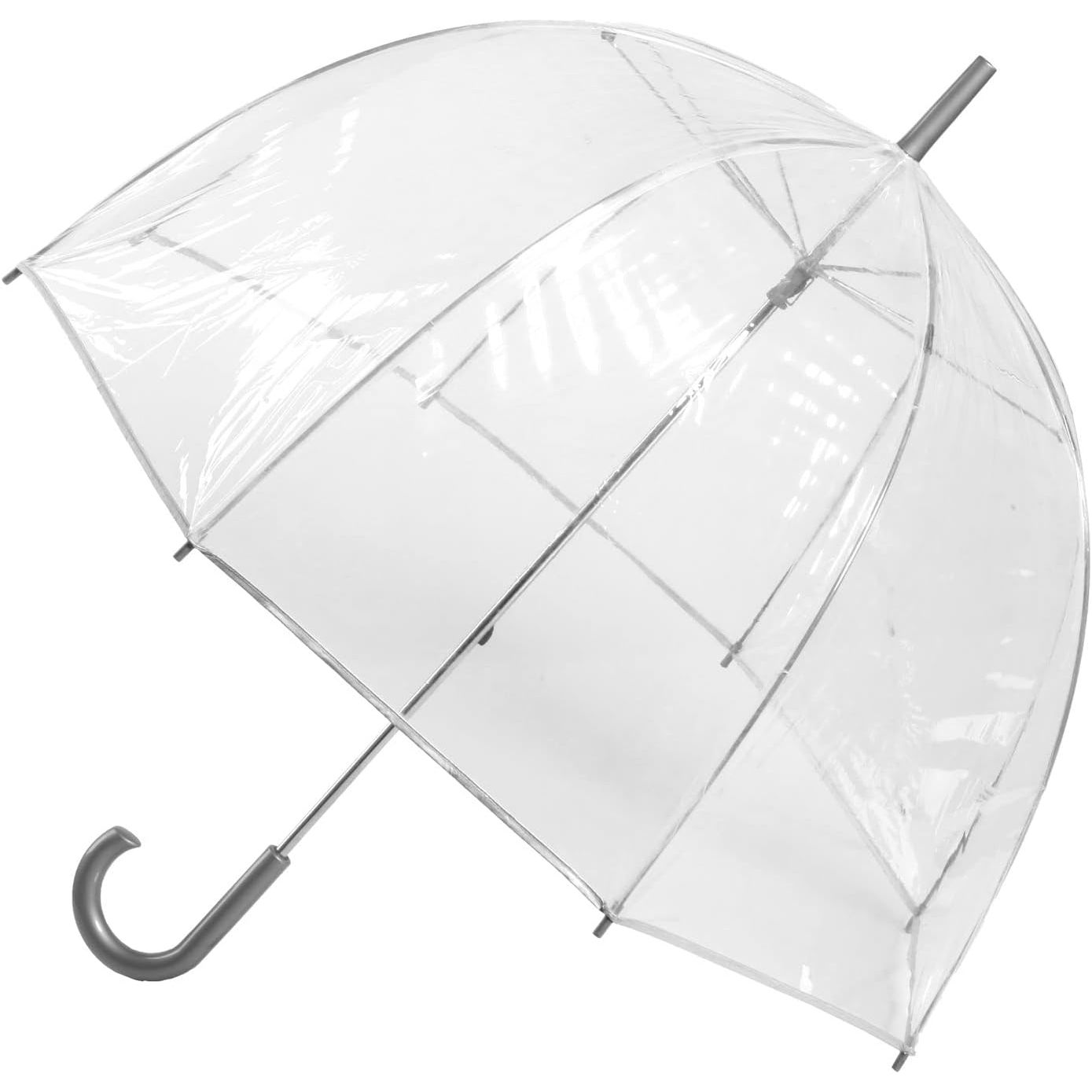 totes Women's Clear Bubble Umbrella – Transparent Dome Coverage – Large Windproof and Rainproof Canopy – Ideal for Weddings, Proms or Everyday Protection, Clear