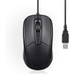 Perixx PERIMICE-209 3 Button USB Wired Mouse - Optical - 1000 DPI - 5.9 Ft Cable - Black