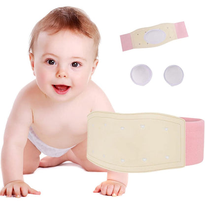 Paskyee Umbilical Hernia Belt Baby Belly Button Band Infant Belly Wrap Abdominal Binder Hernia Truss Support Adjustable Navel Belly Band Newborn Umbilical Cord Blue