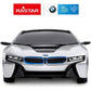 RASTAR BMW i8 RC Car BMW i8 1/24 Remote Control Car, BMW Toy Car - Silver
