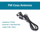 FM Radio Antenna 75 Ohm FM Antenna FM Coax Antenna and AM Loop Antenna with 3 Connectors for Indoor Home Stereo Receiver AV Audio Home Theater Receiver Power