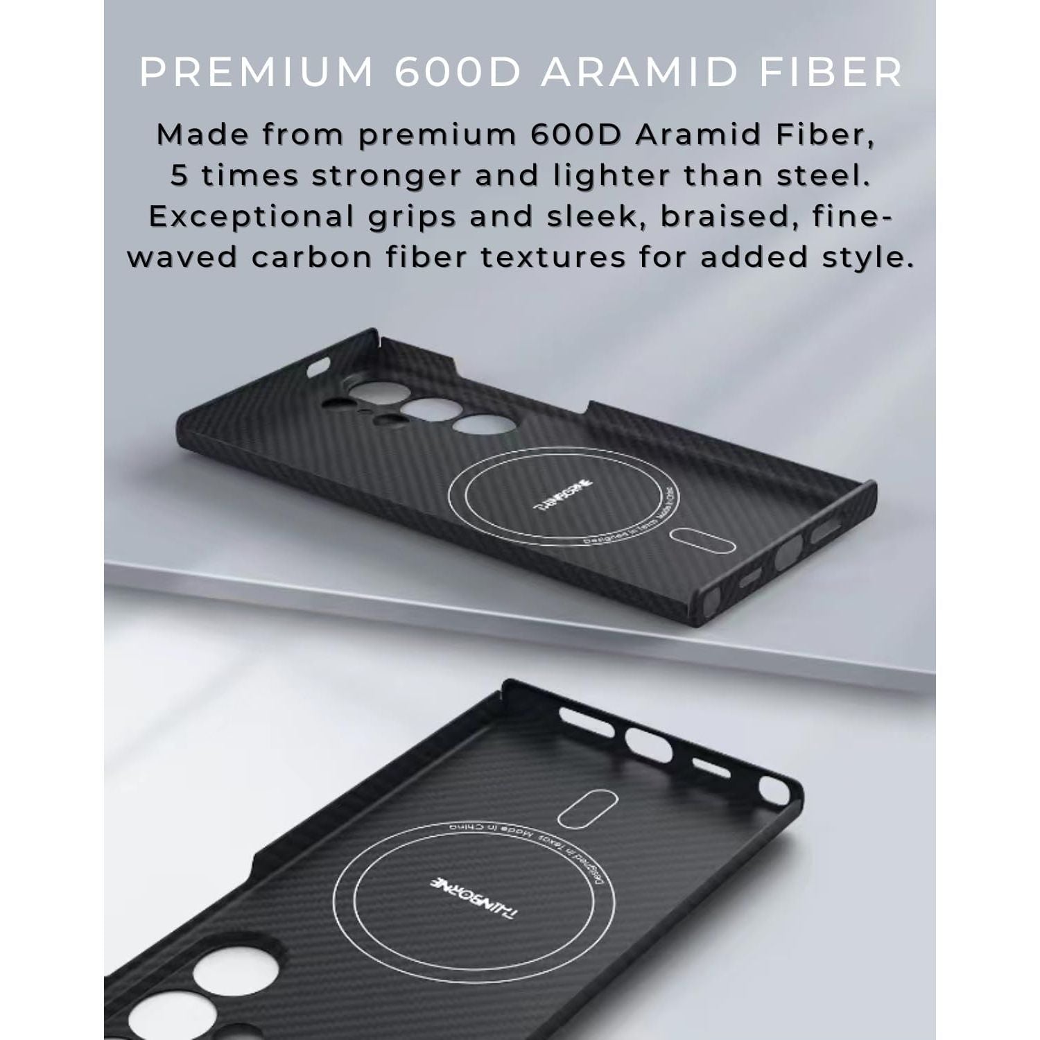 Buy now Thinborne Compatible with Samsung Galaxy S24 Ultra Case, [Made of 600D Aramid Fiber] [Magnetic Charging] [Thin & Lightweight] [ Slim Minimalist Style with Carbon Fiber Textures] at indiglob india