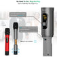 Bietrun Wireless Microphone, Professional UHF Metal Dual Handheld Cordless Dynamic Mic System Set with Rechargeable Receiver, 1/4‘’Output, Plug and Play, Instrument-Wireless-Mics for Karaoke, Wedding