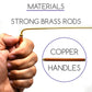 Buy now Solid Copper and Brass Dowsing Rods with Smooth Movement for Tracing Spiritual Energy Chi, Ghost Hunting, Water Divining, Finding Gold, Locating Lost Items or Answering Questions! at indiglob india