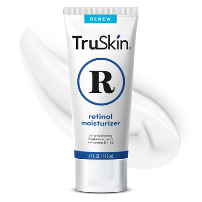 TruSkin Retinol Face Moisturizer – Powerful Anti-Aging Moisturizer for Women with Hyaluronic Acid & Vitamin E – Retinol Cream for Face for Youthful-Looking Appearance, 4 fl oz