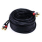 Monoprice 1.5ft Premium 2 RCA Plug/2 RCA Plug M/M 22AWG Cable - Black - (105346)