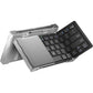iClever Foldable Bluetooth Keyboard, Ultra-Slim Metal Keyboard with USB-C Charging, Tri-Folding Design for Laptop, iPad, iPhone, Tablet - Sync 3 Devices, Portable & Space-Saving